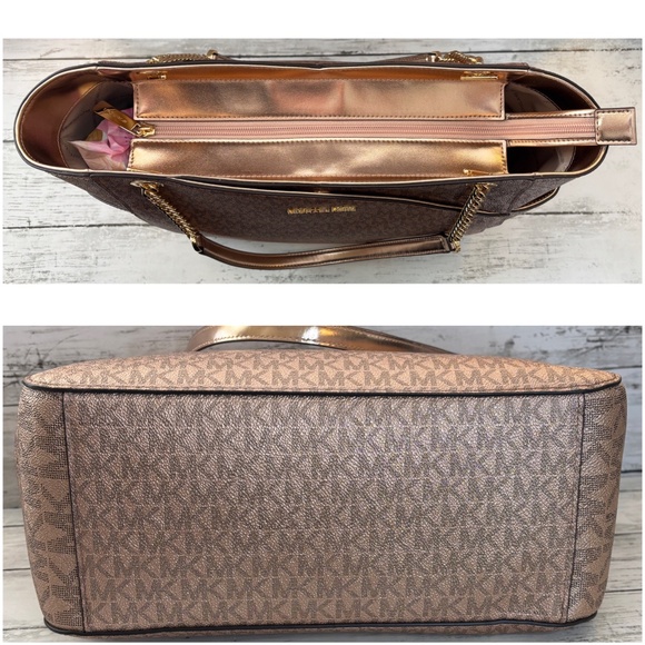 Michael Kors Women’s Jet Set Travel Large Chain Shoulder Tote - Picture 6 of 10